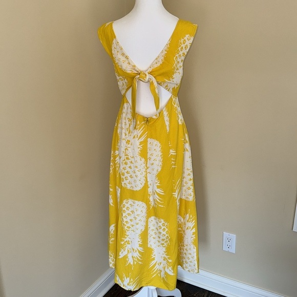 Anthropologie Maeve Pineapple Midi Dress • Size 2 - Picture 4 of 14
